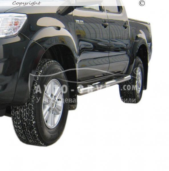 Боковые трубы 70мм Toyota Hilux - фото 1 - id-p23311683