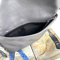 Жіночий шкіряний рюкзак на два відділення, фото 8