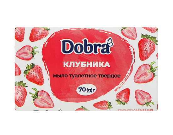 Мило туалетне тверде Dobra "Полуниця" 70г, фото 2