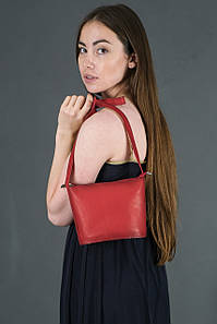 Жіноча шкіряна сумка Елліс, натуральна шкіра італійський Краст, колір Червоний