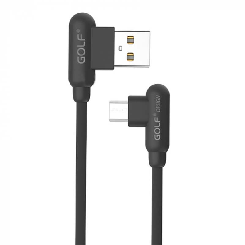 Кабель USB - Micro USB Golf GC-45 2.4 A 1м Black (90735)