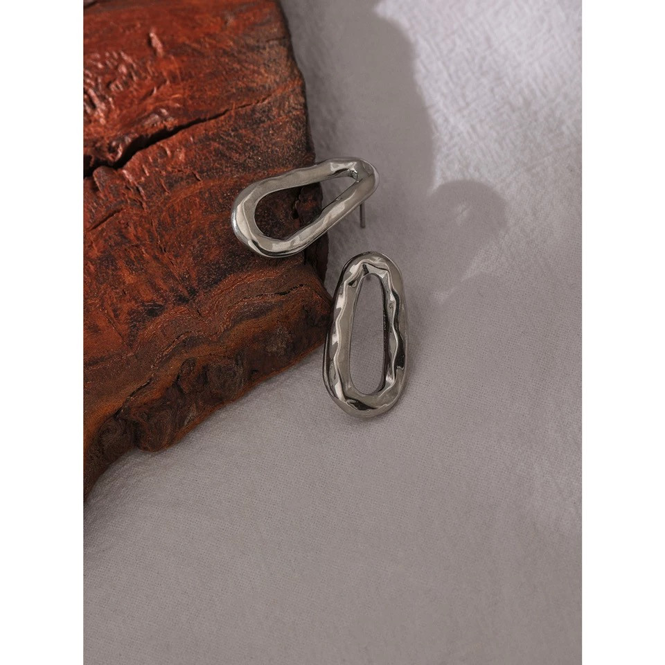 Сережки із сталі «Овал», фото 1