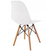 Кресло для кухни Bonro В-173 FULL KD из пластика и дерева Белый