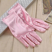 Перчатки вечерние женские розовые