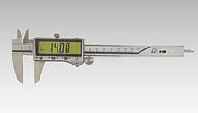 Штангенциркуль електронний KM-DSKA -150 (0-150/0,01 мм; ±0.02 мм) з бігунком, IP67, металевий корпус