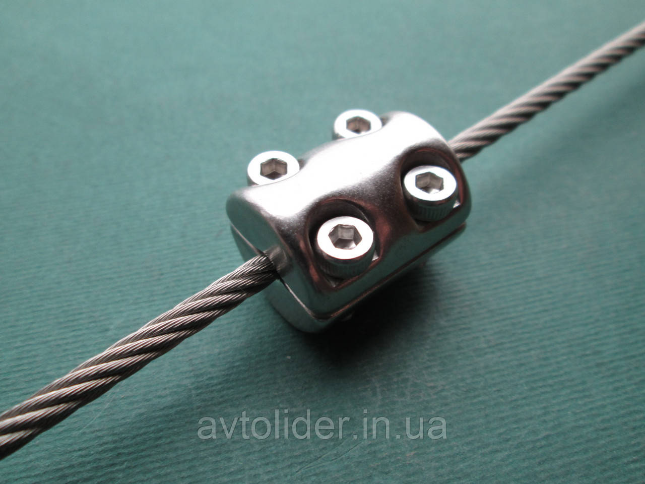Стопорний затискач посилений, нержавіюча сталь А4 (AISI 316)., фото 1