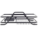 Сушарка для посуду Kamille 59х38х13 см з алюмінію з піддоном KM-0751, фото 4