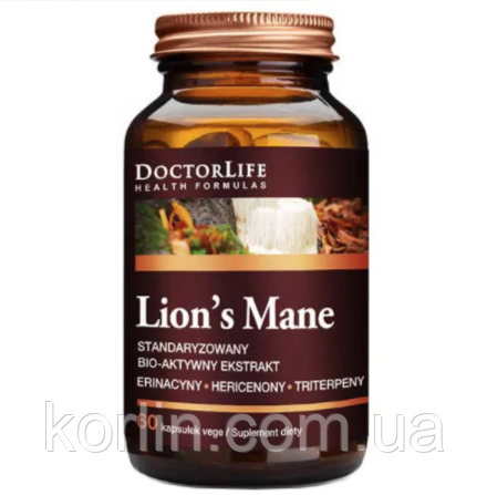 Ежовик Гребенчатый Экстракт Hericium Erinaceus 60 кап Doctor Life Lion ...