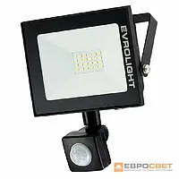 LED прожектор с датчиком движения EVROLIGHT EV-20D 20W 6400K IP65 000056749