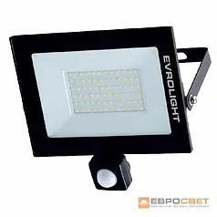 LED прожектор з датчиком руху EVROLIGHT EV-50D 50W 6400K IP65 000056751