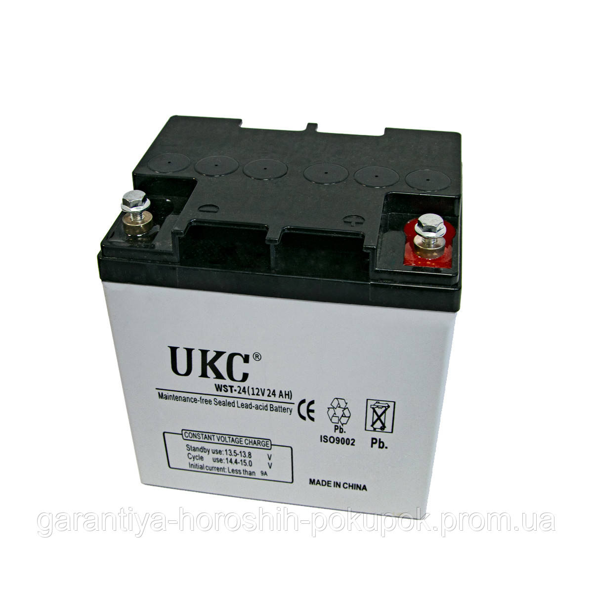 Аккумуляторная батарея AGM Battery UKC WST-24 12V 24Ah свинцово-кислотный аккумулятор АГМ для ИБП/UPS (GA) - фото 2 - id-p1548953866