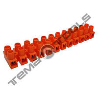 Клеммная колодка PP 25 мм² 12 пар 60A оранжевая тип H для соединения проводов