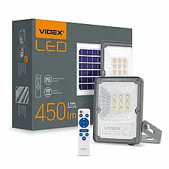 LED прожектор на сонячній батареї автономний Videx 10W 5000K VL-FSO-205