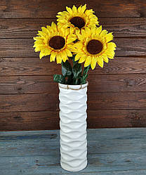 Ваза для квітів Монсано біла 29 см кераміка