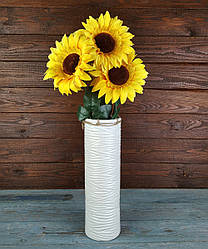Ваза для квітів Крако біла 29 см кераміка