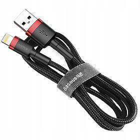 Кабель для айфона Baseus cafule Cable USB - Lightning 2.4A 1m Red+Black (CALKLF-B19)