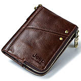Чоловічий гаманець із натуральної шкіри. Шкіряний гаманець чоловічий портмоне зі шкіри Чорний, фото 10