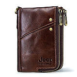 Чоловічий гаманець із натуральної шкіри. Шкіряний гаманець чоловічий портмоне зі шкіри Чорний, фото 4