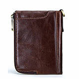 Чоловічий гаманець із натуральної шкіри. Шкіряний гаманець чоловічий портмоне зі шкіри Чорний, фото 5