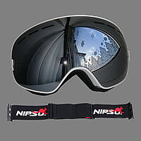 Гірськолижна маска срібло біла Лижні окуляри для дорослих і підлітків Copozz AoFuson Nipsu