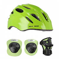 Набор шлем + защита (запястье, локти, колени) Nils Extrem MTW01+H210 (зеленый, S)