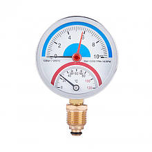 Термоманометр SD Plus 80 мм 1/2", заднє підключення SD17210B