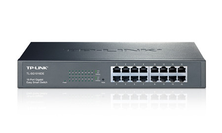 Комутатор TP-LINK TL-SG1016DE (16хGE, метал, easysmart)