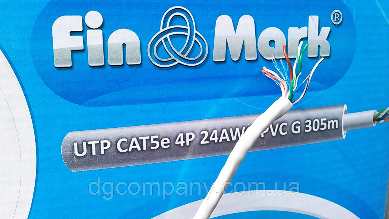 Кабель вита пара Finmark UTP внутрішня,мідна,305м, фото 1