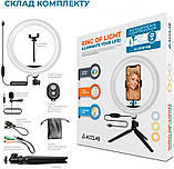 Кільцева USB LED-лампа ACCLAB Ring of Light AL-LR101MB + мікрофон і Bluetooth керування (1283126502057), фото 6