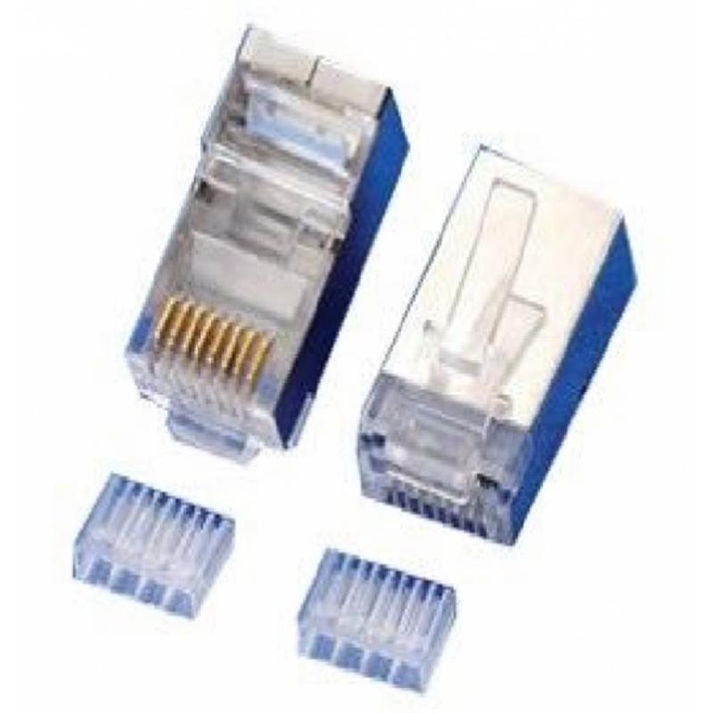 Конектор RJ 45 Merlion (RJ45ML-2-50-CAT6-FTP/10566) з позолоченими контактами (50 шт/уп)
