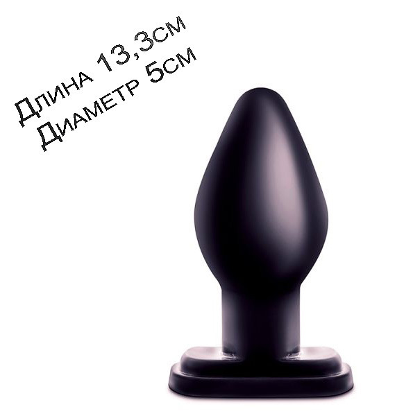 Чорний великий анальний затор ANAL ADVENTURES PLEASURE PLUG BLACK