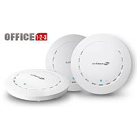 Комплект точек доступа Edimax Office 1-2-3 (3-pack, AC1300, PoE, Ceiling, 1xGE, Wave 2, MU-MIMO, Airtime