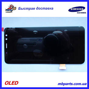 Дисплей з сенсором Samsung А530 Galaxy А8 2018, OLED, чорний!, фото 1