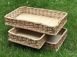 Короба лотки з лози плетені 40x30х10 торгові для магазину