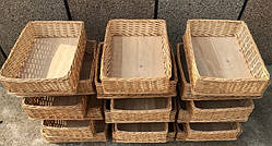 Лотки плетені з лози 30x20х10 торгові від виробника, будь-який розмір