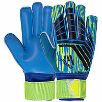 Перчатки вратарские футбольные детские с защитой пальцев синий Flyden FB-911, 10
