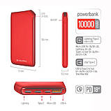 Універсальна мобільна батарея ColorWay Soft Touch 10000 mAh Red (CW-PB100LPE3RD-PD), фото 7