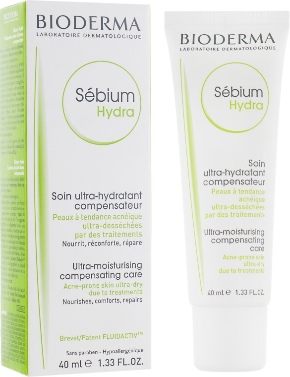 Біодерма Себіум Гідра зволожувальний Крем Bioderma Sebium Hydra Moisturizing cream 40 мл