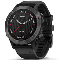 Смарт-часы Garmin Fenix 6 Sapphire Black DLC with Black Band (010-02158-11)