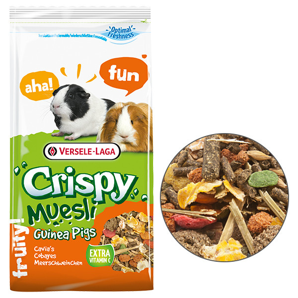 Versele-Laga Crispy Muesli Guinea Pigs Верселе-Лага КРИСПІ МЮСЛІ МОРСЬКА СВИНКА корм для морських свинок 1кг, фото 1