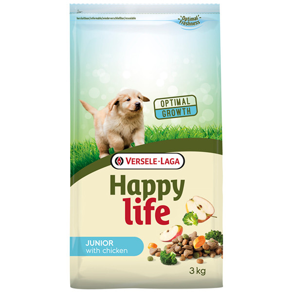 Happy Life Junior with Chicken ХЕППІ ЛАЙФ ДЖУНІОР сухий преміум корм для цуценят всіх порід, фото 1