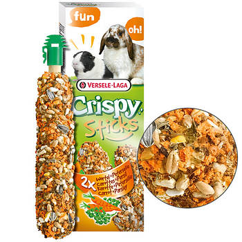 Versele-Laga Crispy Sticks Carrot&Parsley Верселе-Лага КРІСПИ МОРКВА ПЕТРУШКА ласощі для кроликів морських свинок 0.11кг