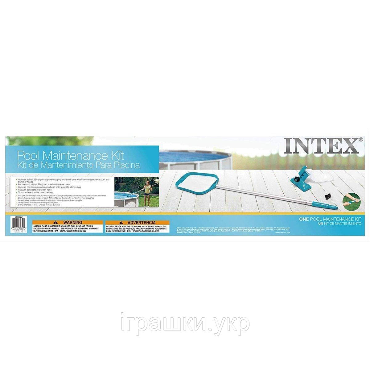 Набір аксесуарів для чищення дна басейну від садового шлангу Intex 28002, фото 1