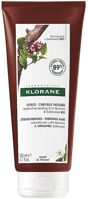 Клоран Хінін та Едельвейс Бальзам зміцнюючий Klorane Baume Après-Shampooing Quinine et Edelweiss Bio, 200 мл