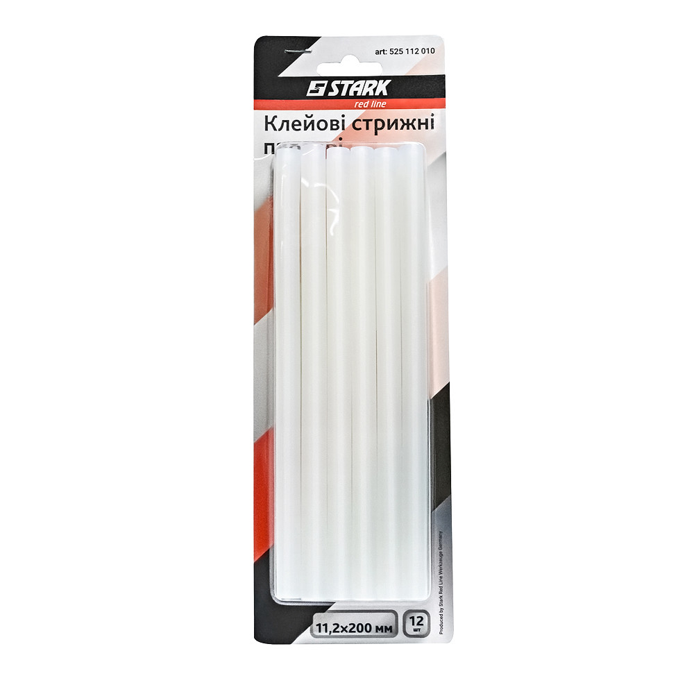 Клейові стрижні Stark 11,2*200 мм, 12 шт, прозорі (525112010), фото 1