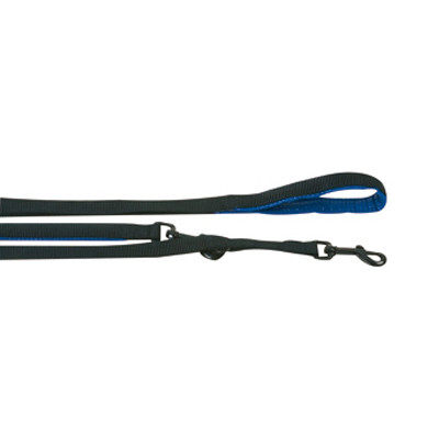 Flamingo Training Lead Soft Grip перестібка для собак з м'якою ручкою Чорно-синий | 2 м 20 мм, фото 1
