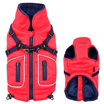 Puppia Pioneer ПАППІ ПІОНЕР жилет одяг для собак зі шлейкою Червоний | S