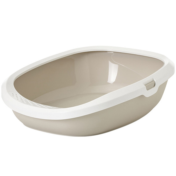 Savic Gizmo large САВІК ГІЗМО туалет з бортиком для котів Білий моко | большой 52х39.5х15 см, фото 1