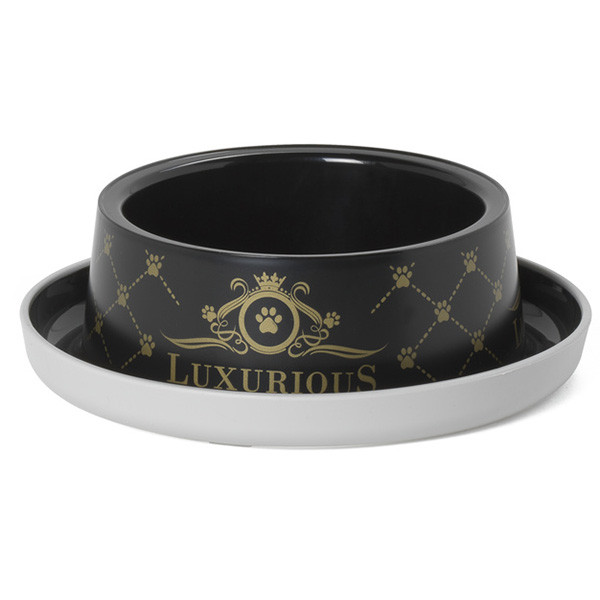 Moderna Trendy Dinner Luxurious МОДЕРНА ЛАКШЕРІЗ миска для котів та собак Чорний | 0.35 | 17x17x5.3 см, фото 1