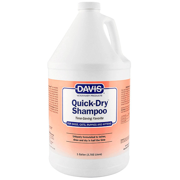 Davis Quick-Dry Shampoo ДЕВІС ШВИДКА СУШКА шампунь для собак та котівконцентрат 3.8л, фото 1